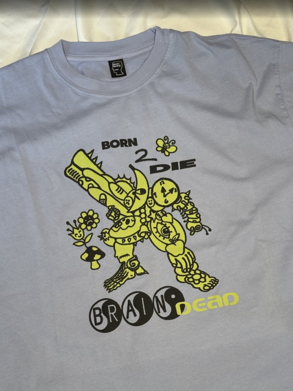Brain Dead graphic t-shirt periwinkle LARGE (never worn)